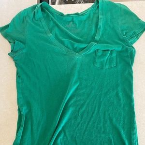 Green and white tshirts with pocket